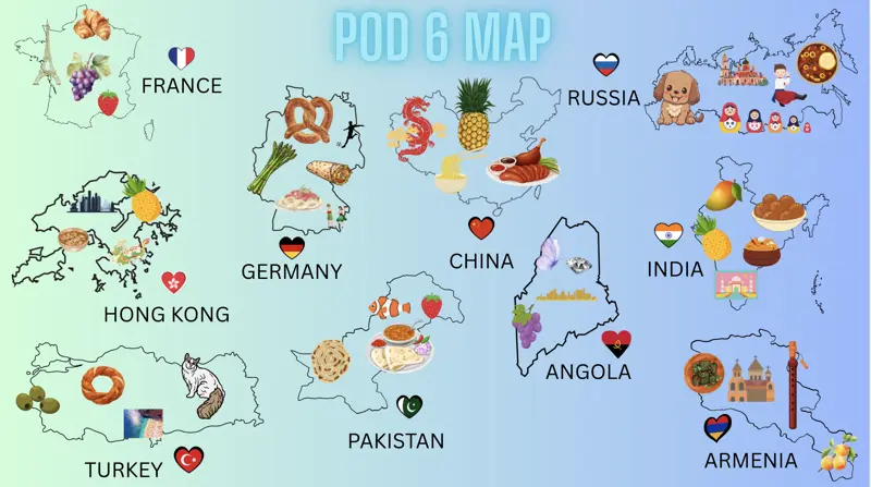 Pod 6 cultural exchange map